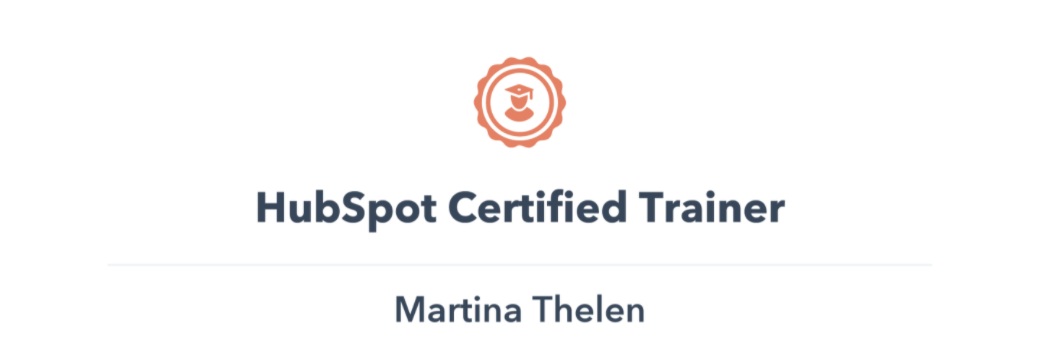 HubSpot Certified Trainer Martina