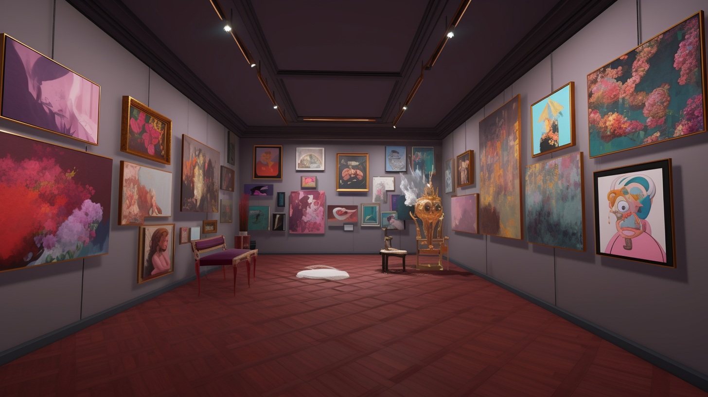 an NFT gallery in the metaverse 