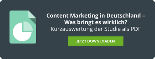 Content Marketing in Deutschland Studie Kurzauswertung