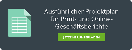 Projektplan für Print- und Online-Geschäftsberichte