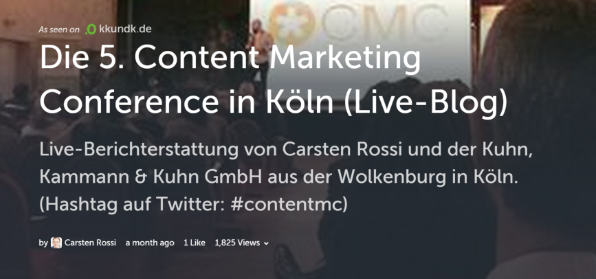 Live Blog Content Marketing Conference